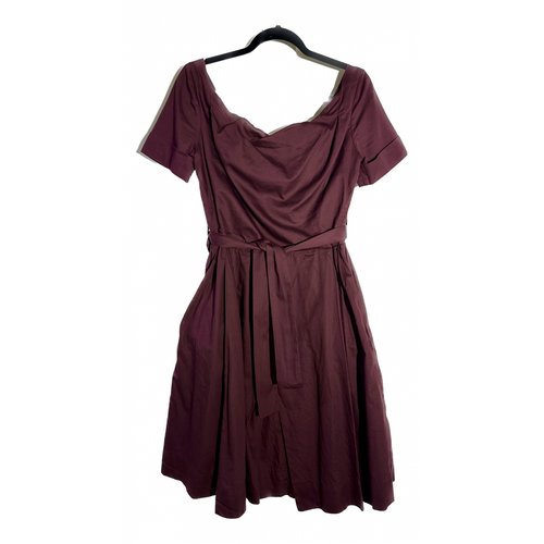 Pre-owned Vivienne Westwood Anglomania Mid-length Dress In Burgundy