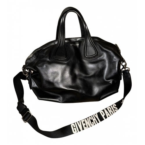 Pre-owned Givenchy Nightingale Leather Handbag In Black