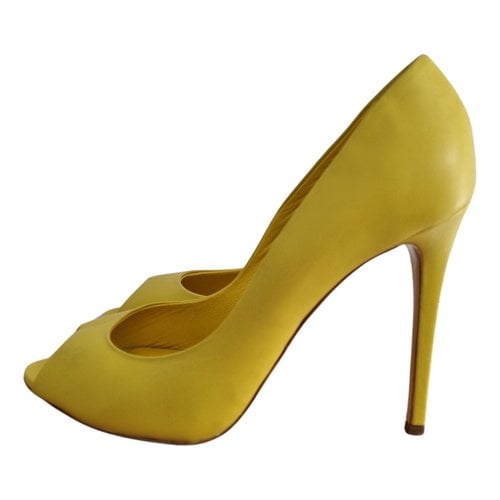 Pre-owned Le Silla Leather Heels In Yellow