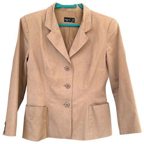 Pre-owned Agnès B. Suit Jacket In Brown