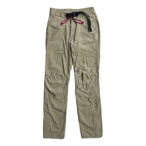 Pre-owned General Research Trousers In Beige