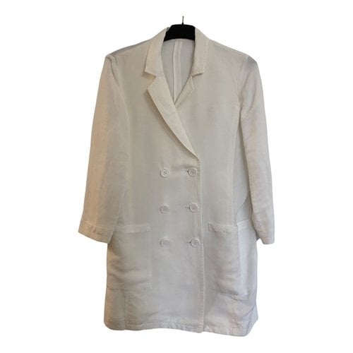 Pre-owned Armani Exchange Linen Blazer In White