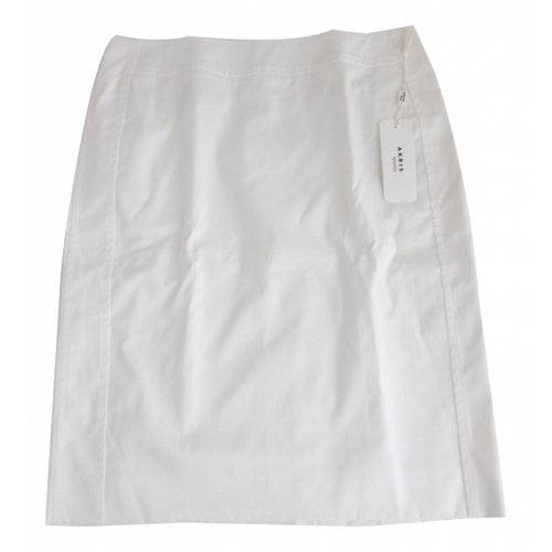 Pre-owned Akris Punto Skirt In White