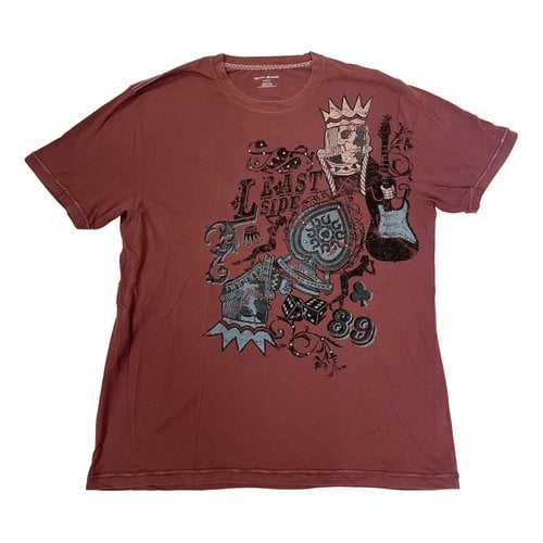Pre-owned Dkny T-shirt In Burgundy