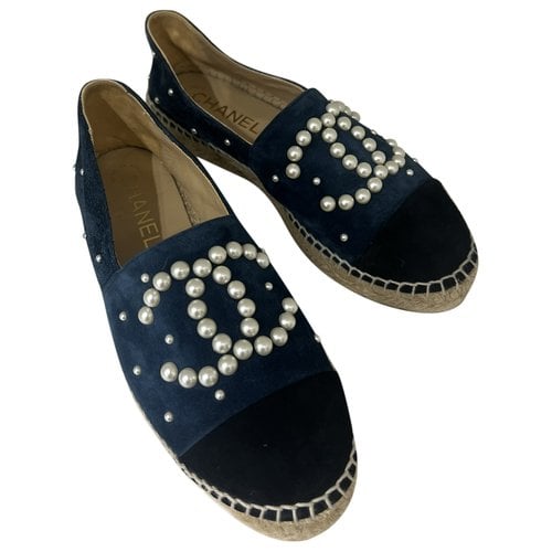Pre-owned Chanel Espadrilles In Navy