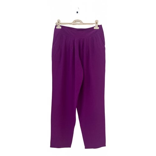 Pre-owned Philosophy Di Alberta Ferretti Silk Trousers In Purple
