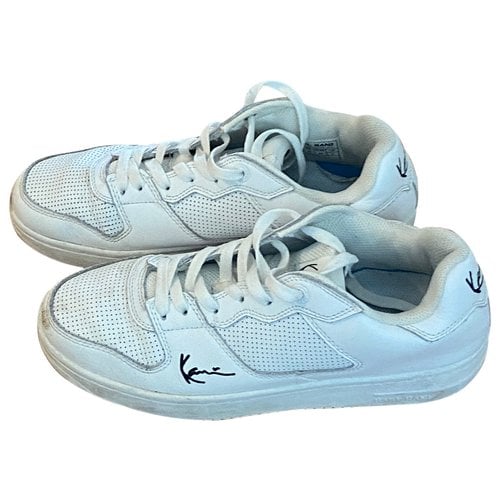 Pre-owned Karl Kani Leather Low Trainers In White