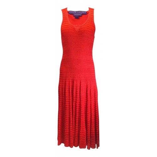 Pre-owned Ralph Lauren Silk Mid-length Dress In Red
