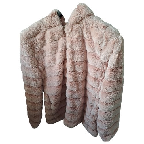 Pre-owned Kaos Faux Fur Jacket In Pink