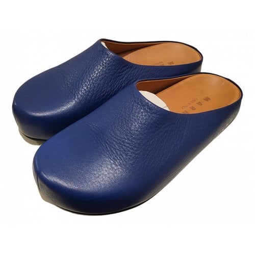 Pre-owned Marni Leather Sandals In Blue