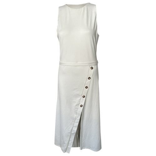 Pre-owned Black Halo Mid-length Dress In White