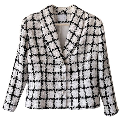 Pre-owned Stefania Vaidani Suit Jacket In White