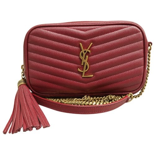 Pre-owned Saint Laurent Loulou Leather Handbag In Red