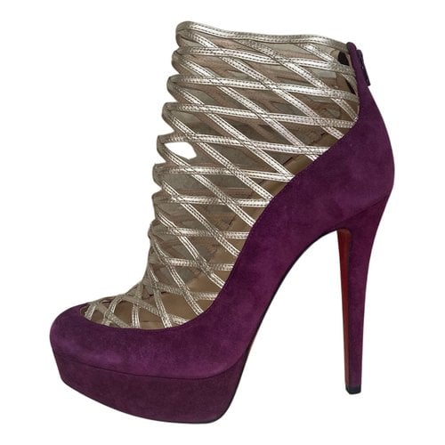 Pre-owned Christian Louboutin Ankle Boots In Multicolour