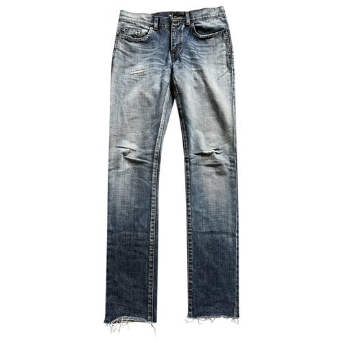 Pre-owned Saint Laurent Straight Jeans In Blue