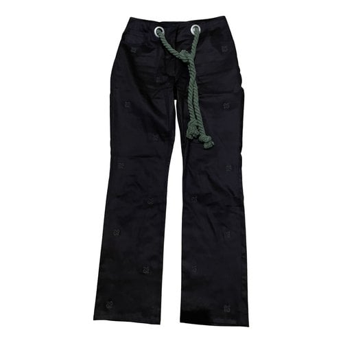 Pre-owned Miaou Cloth Straight Pants In Navy