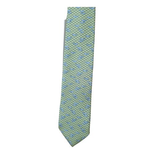 Pre-owned Lancel Silk Tie In Green