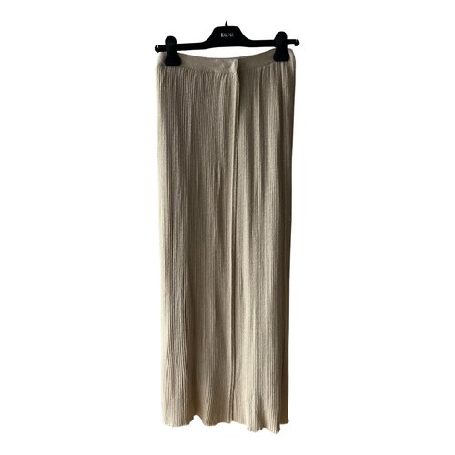 Pre-owned Dior Maxi Skirt In Gold