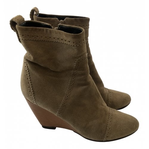 Pre-owned Balenciaga Ankle Boots In Beige