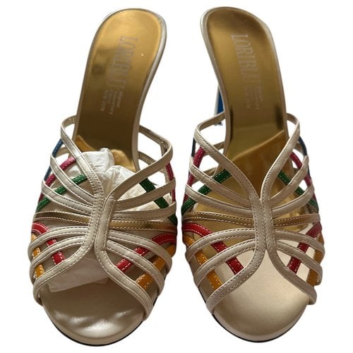 Pre-owned Loriblu Leather Sandals In Multicolour