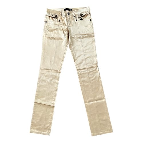 Pre-owned Just Cavalli Chino Pants In Gold