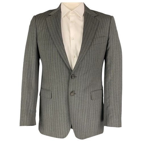 Pre-owned Gucci Wool Suit In Grey