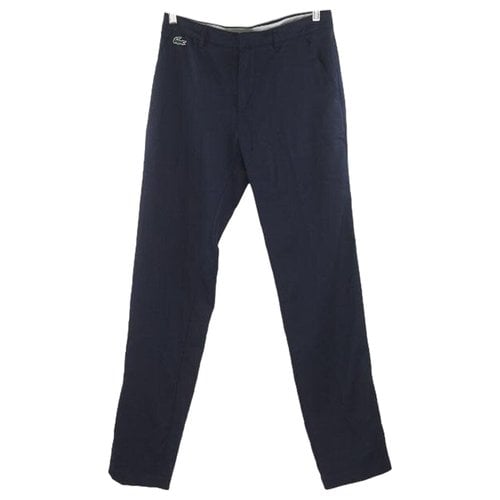 Pre-owned Lacoste Slim Pants In Blue