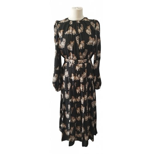 Pre-owned Msgm Mid-length Dress In Black