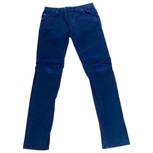 Pre-owned Pierre Balmain Straight Jeans In Navy