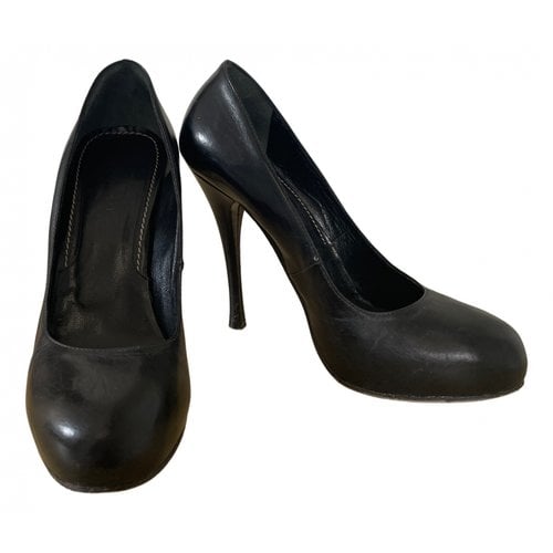 Pre-owned Max & Co Leather Heels In Black