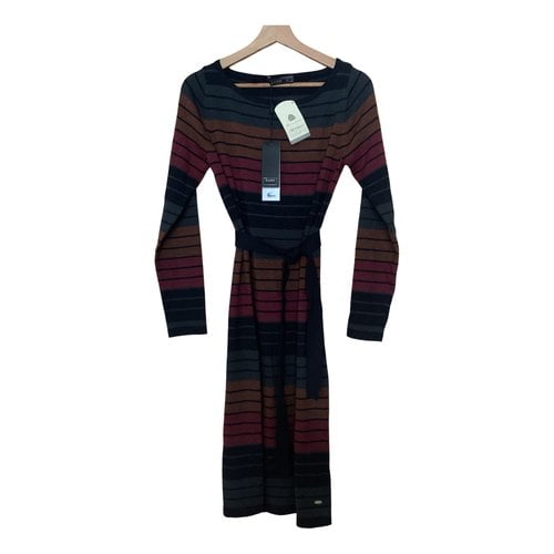 Pre-owned Lacoste Wool Mid-length Dress In Multicolour