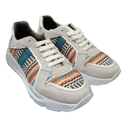 Pre-owned Pollini Leather Trainers In Multicolour