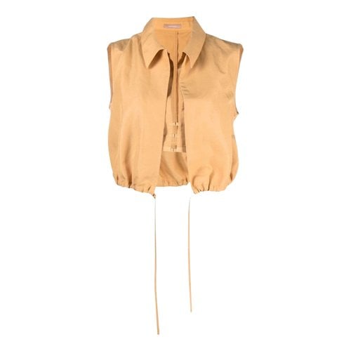 Pre-owned 12 Storeez Linen Shirt In Camel