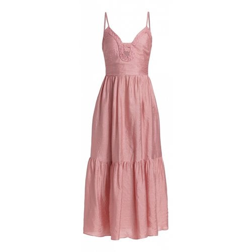 Pre-owned Sea New York Silk Mid-length Dress In Pink