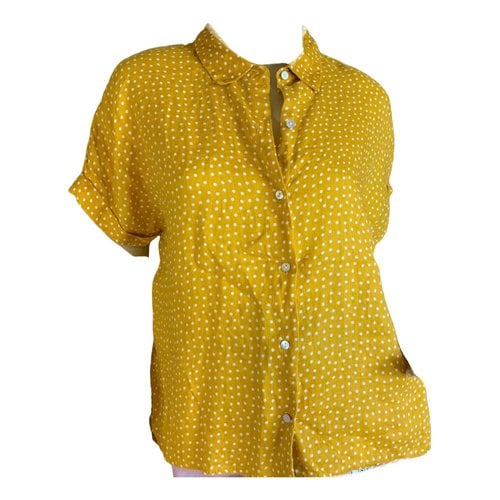 Pre-owned Rachel Zoe Linen Tunic In Yellow