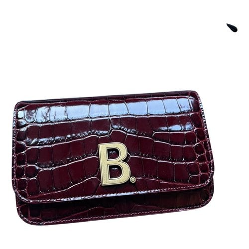 Pre-owned Balenciaga Leather Handbag In Burgundy