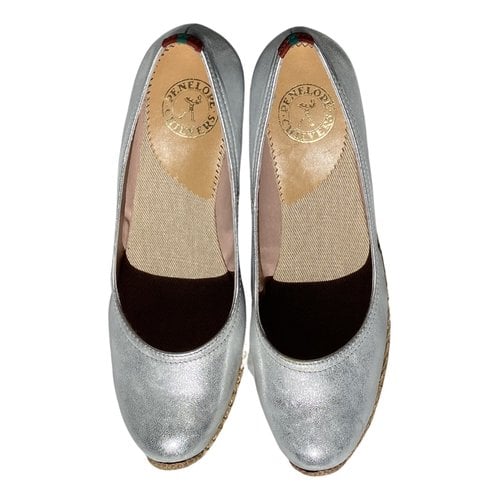 Pre-owned Penelope Chilvers Leather Espadrilles In Silver