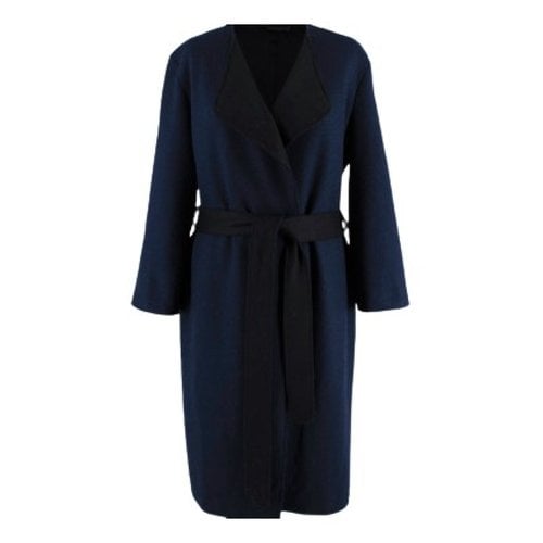 Pre-owned The Row Wool Coat In Blue