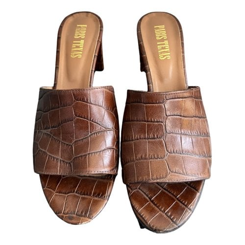 Pre-owned Paris Texas Leather Sandals In Brown