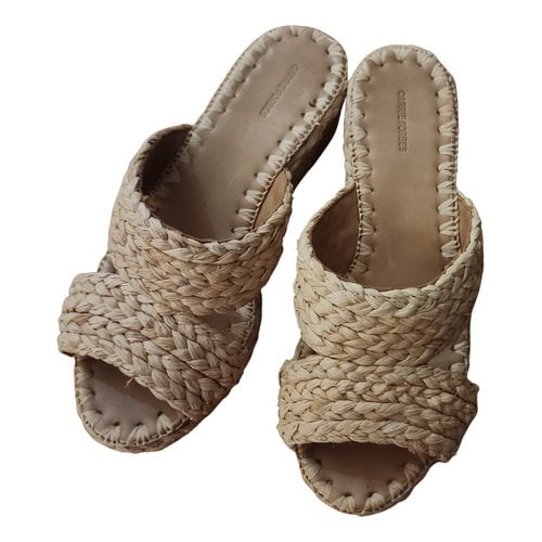 Pre-owned Carrie Forbes Cloth Espadrilles In Beige