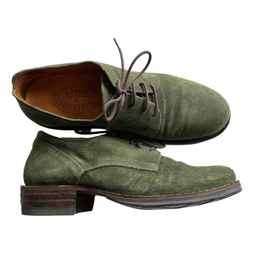 Pre-owned Fiorentini + Baker Leather Lace Ups In Green