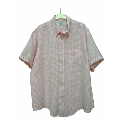 Pre-owned Brooks Brothers Linen Shirt In Pink
