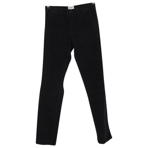 Pre-owned Balibaris Straight Pants In Black