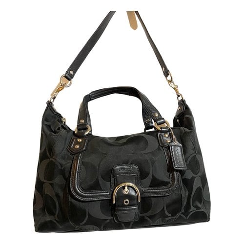 Pre-owned Coach Cloth Satchel In Black