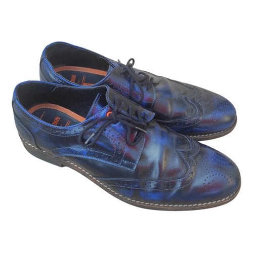 Pre-owned Chevignon Leather Lace Ups In Blue