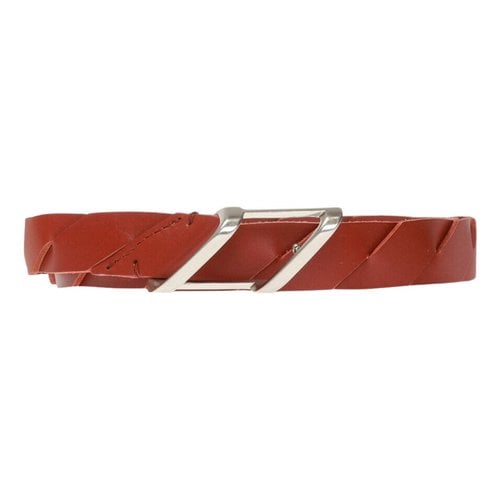 Pre-owned Bottega Veneta Leather Belt In Red