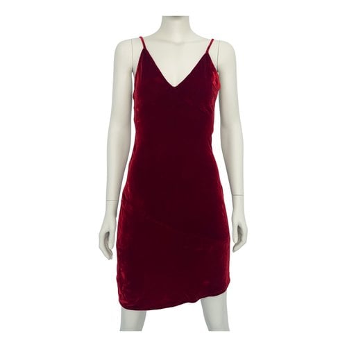 Pre-owned Jean Paul Gaultier Velvet Mini Dress In Red