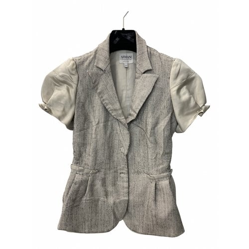 Pre-owned Armani Collezioni Wool Suit Jacket In Grey