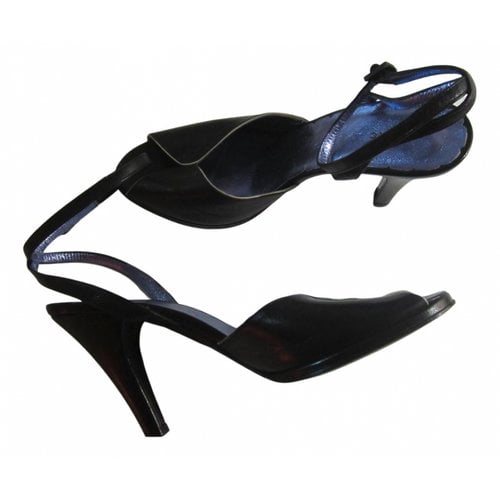 Pre-owned Marc Jacobs Leather Sandals In Navy