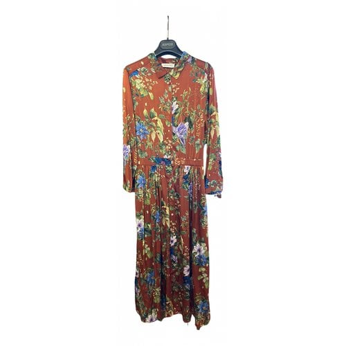 Pre-owned Aglini Silk Dress In Multicolour